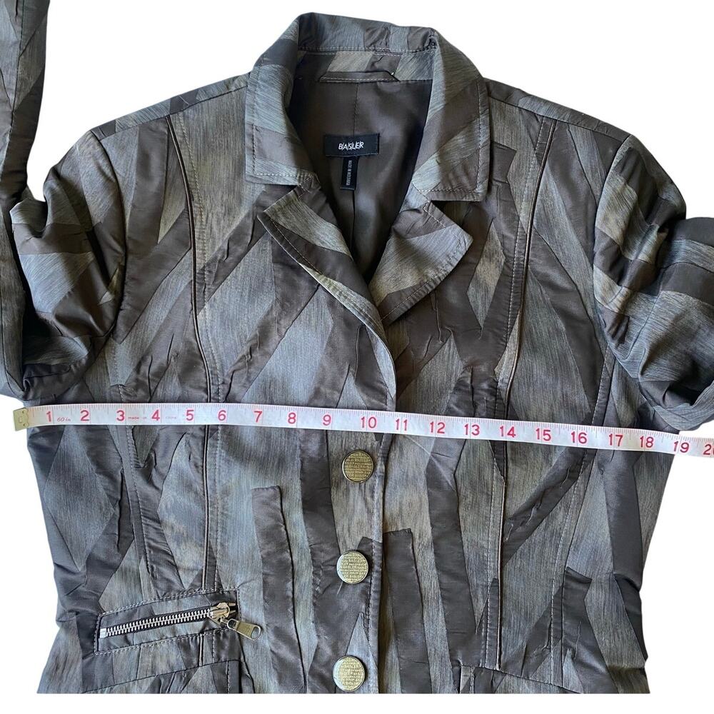 Basler Blazer with Wide Belt in Brown Artistic Pattern Size 6 US - Picture 10 of 14